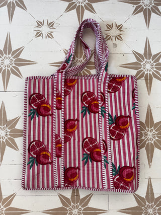Assorted Cotton Quilted Tote Bag | Travel Bag | Beach Bag