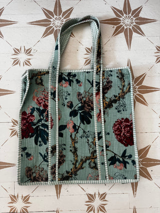 Assorted Cotton Quilted Tote Bag | Travel Bag | Beach Bag