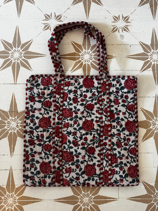 Assorted Cotton Quilted Tote Bag | Travel Bag | Beach Bag
