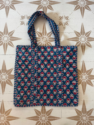 Assorted Cotton Quilted Tote Bag | Travel Bag | Beach Bag