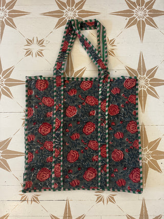 Assorted Cotton Quilted Tote Bag | Travel Bag | Beach Bag