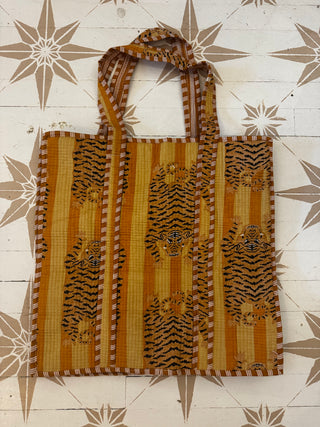 Assorted Cotton Quilted Tote Bag | Travel Bag | Beach Bag