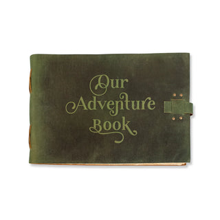 Moss Green Embossed "Our Adventure Book"