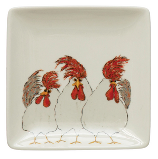 Rooster Stoneware Plate