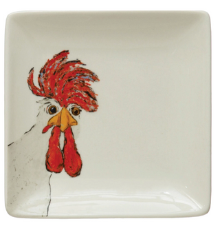 Rooster Stoneware Plate