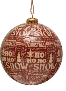 Holiday Greeting 4" Ball Ornaments