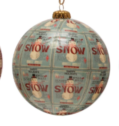 Holiday Greeting 4" Ball Ornaments