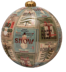 Holiday Greeting 4" Ball Ornaments