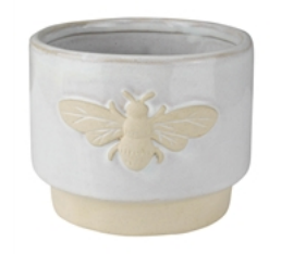 Bee Neutral Ceramic Planter 5x5x4