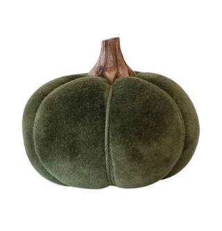 Cotton Blend Bouclé/Velvet Pumpkin w/ Wood Stem, 6 Styles