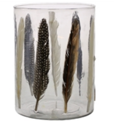 Feathered Hurricane Glass - Size Large