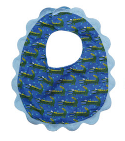 Colorful Cotton Baby Bib with Terry Cloth Back, 5 Styles