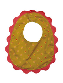 Colorful Cotton Baby Bib with Terry Cloth Back, 5 Styles