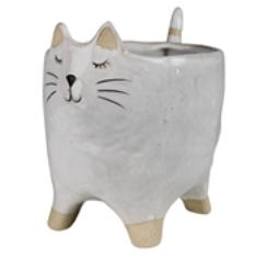 Dog/Cat White & Cream Planter