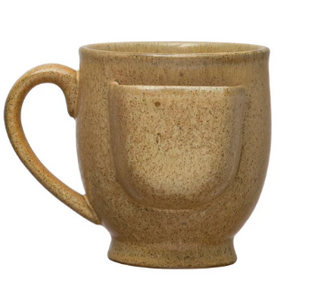 Mug w/ Tea Bag Holder, Reactive Glaze, 3 Colors, 12 oz (Each One Will Vary)