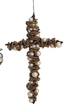 Wire Cross with Beads Ornament - 4 Styles