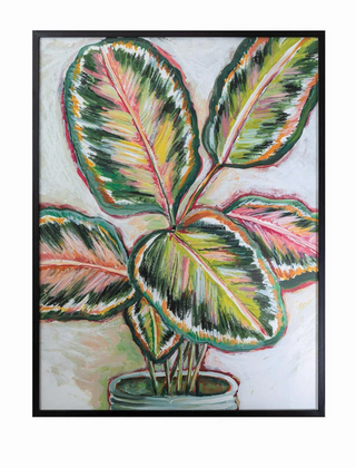 Two Large Botanical Wood Framed Prints