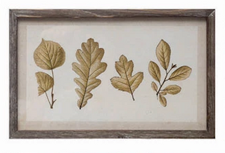 Wood Framed Glass Wall Décor with Insects, Birds, Plants and Fruit - 12 Styles
