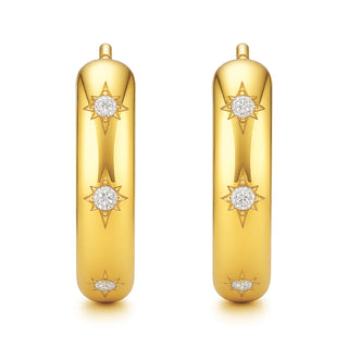 Darby Sunburst Hoop Earring