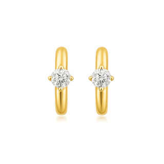 Yael Solitaire Huggie Hoop Earring