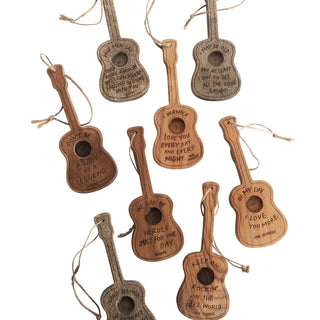 Wooden Guitars w/ Sayings - 8 quotes