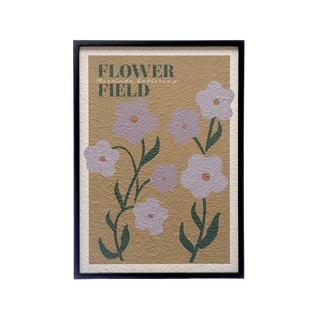 Wood Framed Textured Wall Décor "Flower Field"