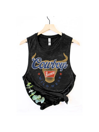 Cowboy's Rodeo Mineral Black Tank Top