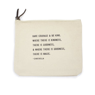 Canvas Zip Bag w/ Quote