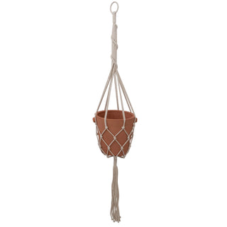 woven macrame plant hanger Woven Macrame Plant Holder (5") – Harvest Moon Co