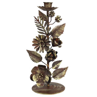 Barranca Floral Taper Holder (Metal)