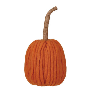 Wool Pumpkin w/ Jute Wrapped Stem (3 sizes)