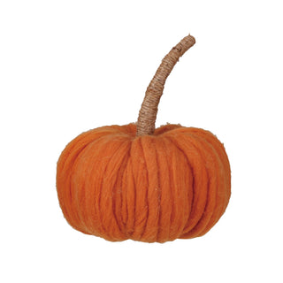 Wool Pumpkin w/ Jute Wrapped Stem (3 sizes)