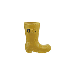 Ceramic Rain Boot Shaped Vase, Yellow