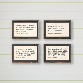 2nd Edition Wood Wall Decor w/ Sayings (4 quotes)