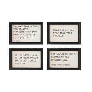 Wood Wall Decor w/ Sayings (4 quotes)