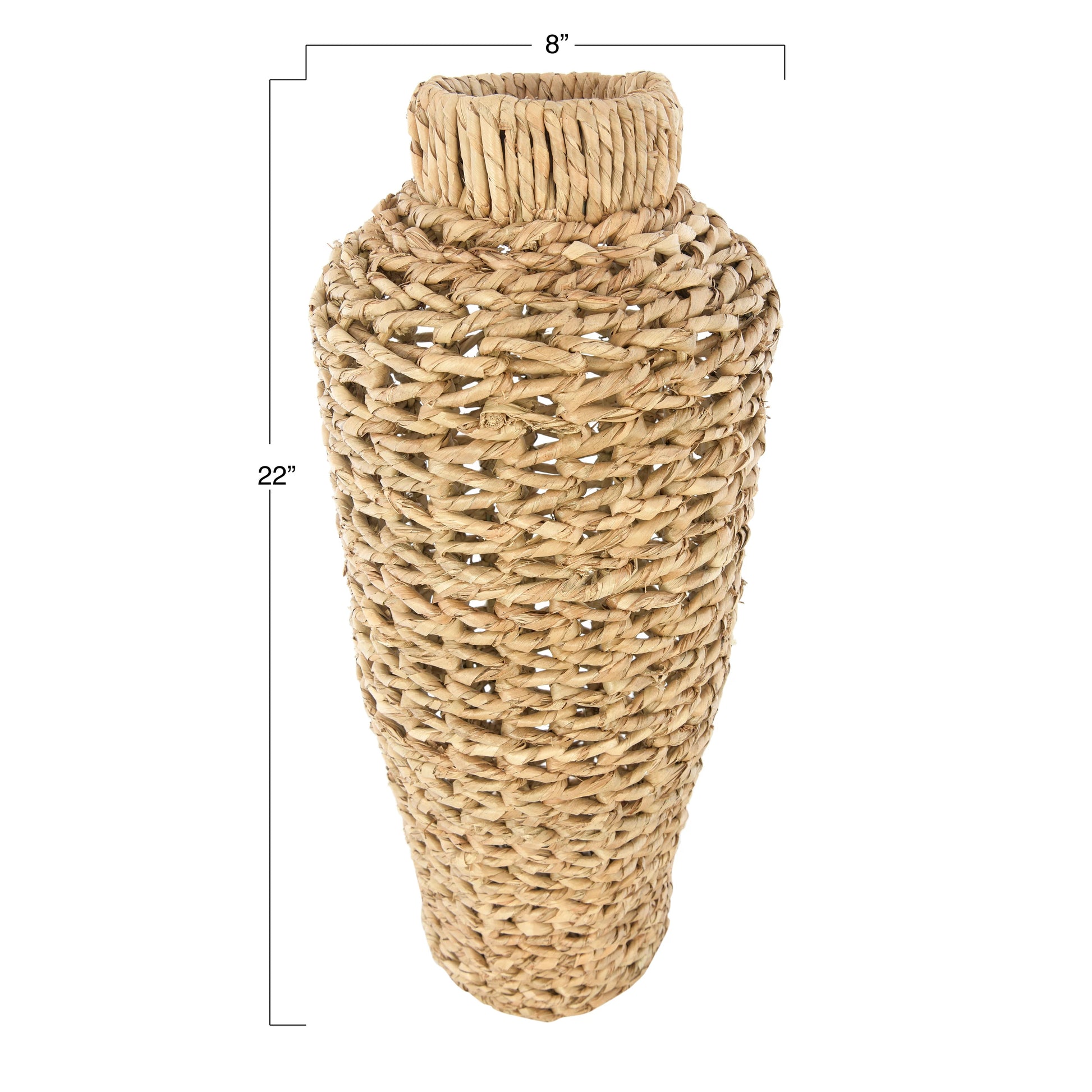 Hand Woven Rattan Floor Vase 22" Harvest Moon Co.
