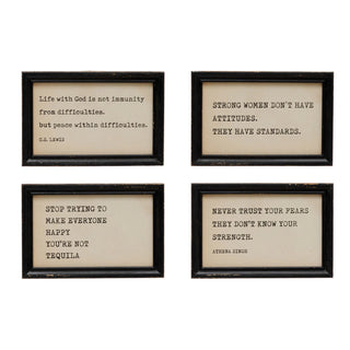 3rd Edition Wood Wall Decor w/ Sayings (4 quotes)