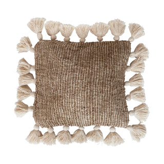 Jute Pillow with Tassels (18 inch)