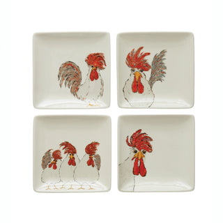 Rooster Stoneware Plate