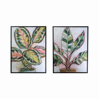 Two Large Botanical Wood Framed Prints