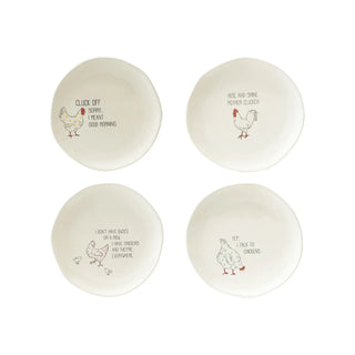 Plates w/ Chicken Sayings - 4 styles