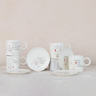 Chicken Mug w/ Saying - 4 sayings