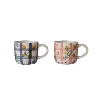 Hand-Painted Spring Stoneware Mug, 2 Styles (Each One Will Vary)