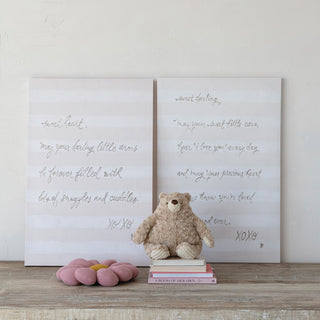 Sweet Darling/Sweet Heart Striped Canvas