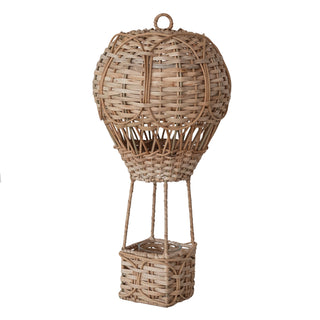 Hand-Woven Rattan Hot Air Balloon Tealight Holder/Vase