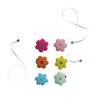 Handmade Beaded Flower Shaped Tape Measure - 6 Colors