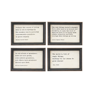 3rd Edition Wood Framed Wall Decor with Saying, Black & White, 4 Styles