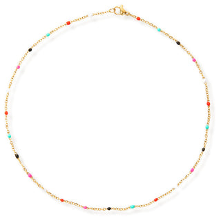 Gwen Colorful Dainty Enamel Beaded Necklace