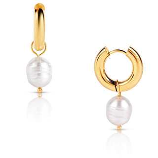 Melrose Mini Hoop Pearl Earring