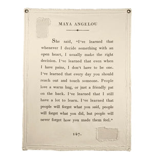 Maya Angelou Believe in Yourself Tarp 31.5" x 40"